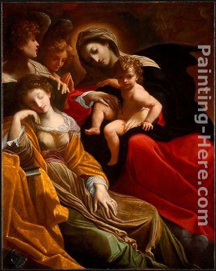 The Dream of Saint Catherine of Alexandria painting - Lodovico Carracci The Dream of Saint Catherine of Alexandria art painting